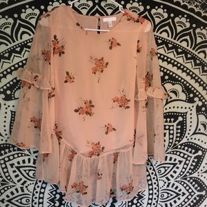 salmon blouse